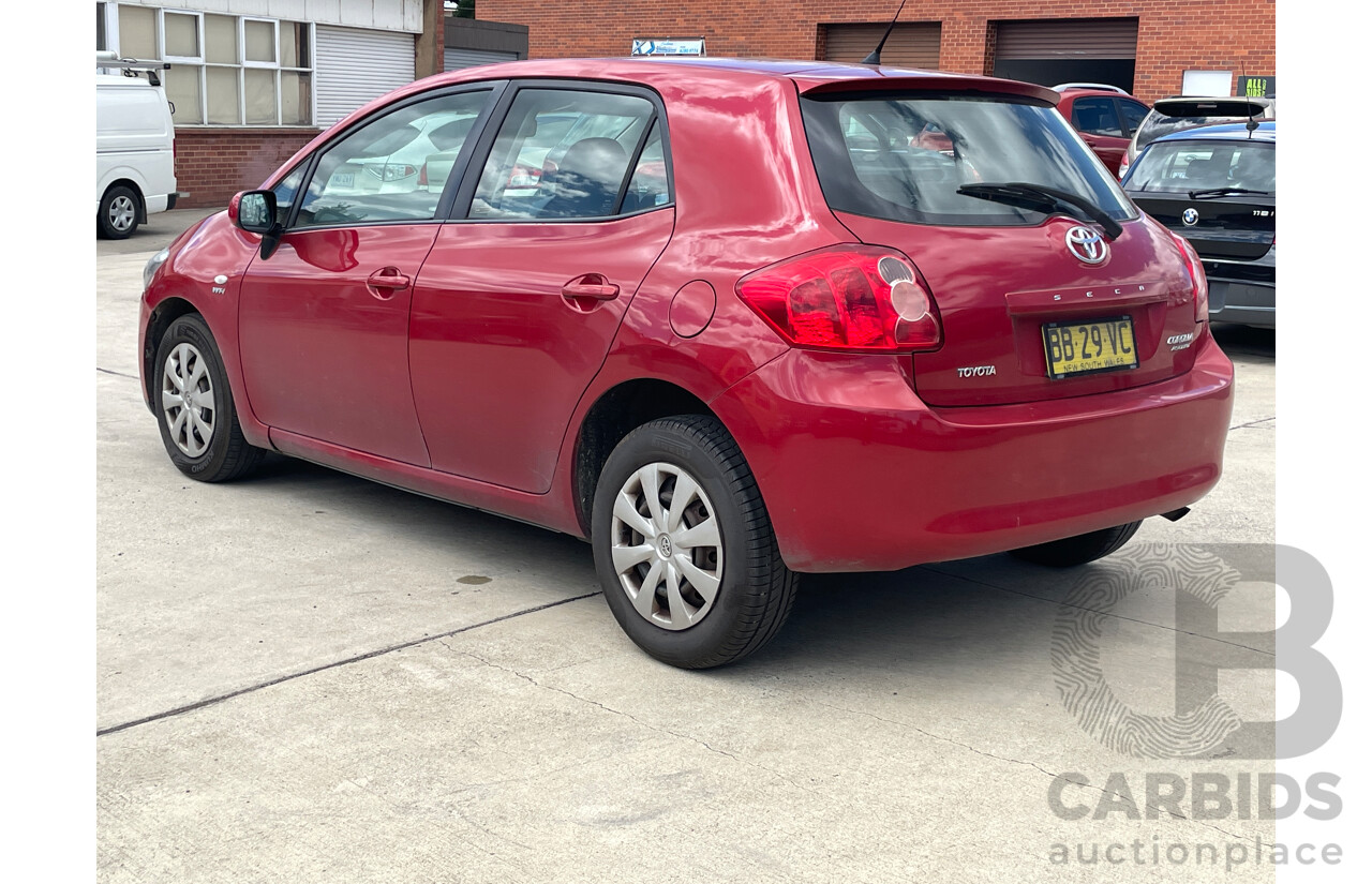 11/2007 Toyota Corolla Ascent ZRE152R 5d Hatchback Red 1.8L