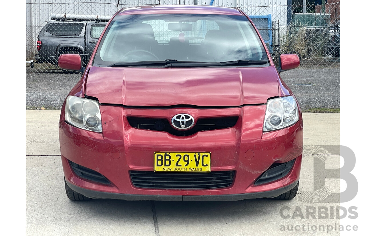 11/2007 Toyota Corolla Ascent ZRE152R 5d Hatchback Red 1.8L