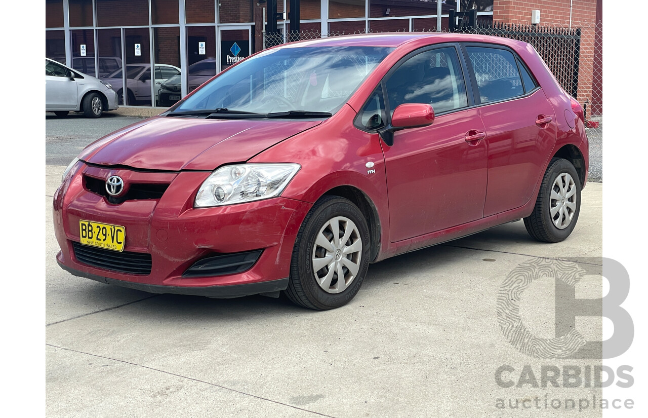 11/2007 Toyota Corolla Ascent ZRE152R 5d Hatchback Red 1.8L