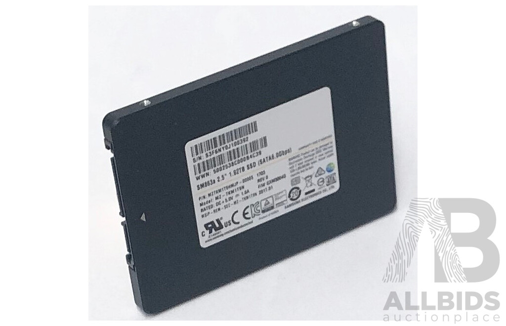Samsung (SM863a) 1.92TB V-NAND 2.5-Inch SATA Hard Drive