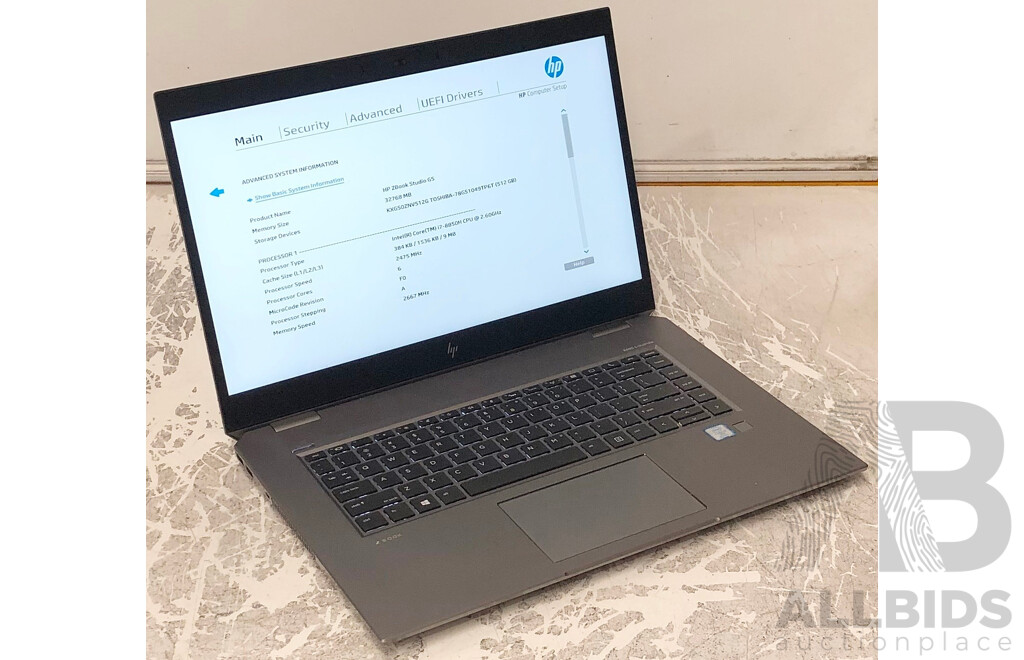 HP ZBook Studio G5 Intel Core i7 (8850H) 2.60GHz-4.30GHz 6-Core CPU 15.6-Inch FHD Laptop