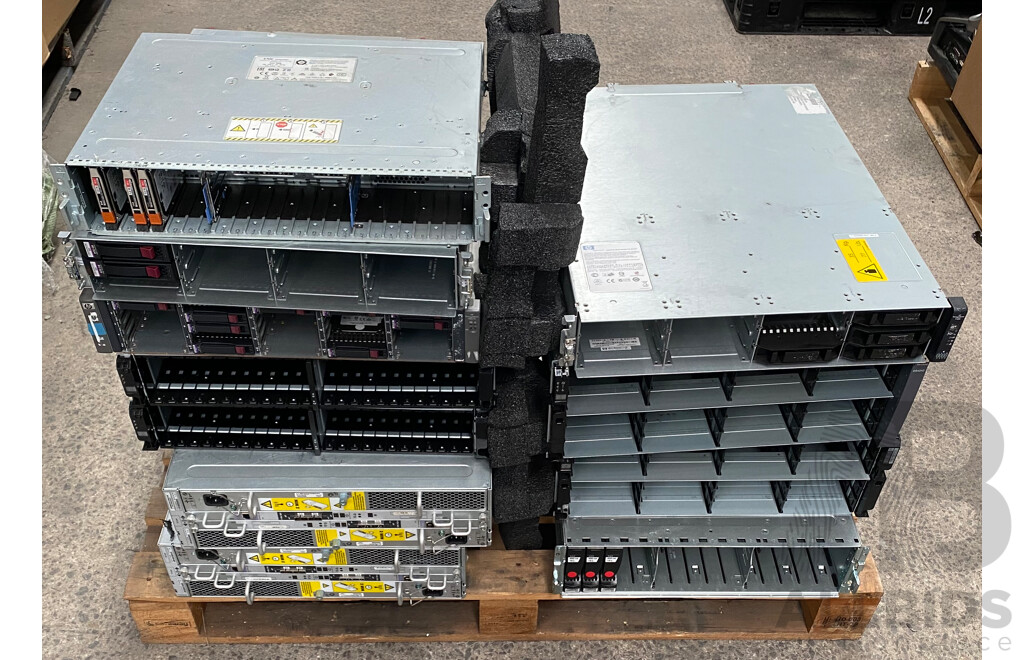 Pallet Lot of Assorted Storage Arrays (HP/NetApp/EMC Corporation)