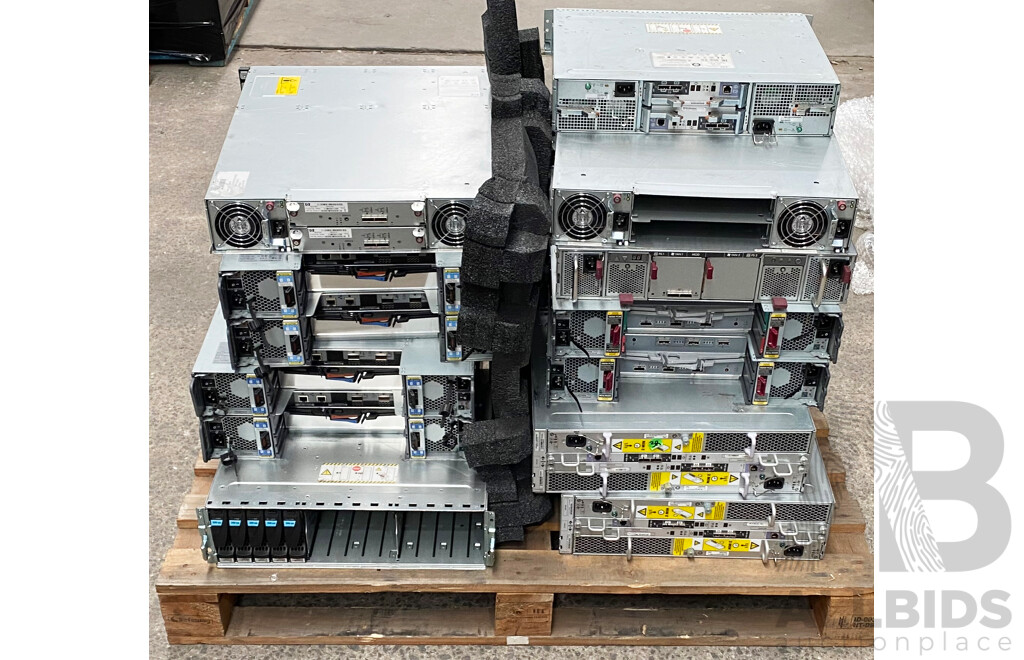 Pallet Lot of Assorted Storage Arrays (HP/NetApp/EMC Corporation)