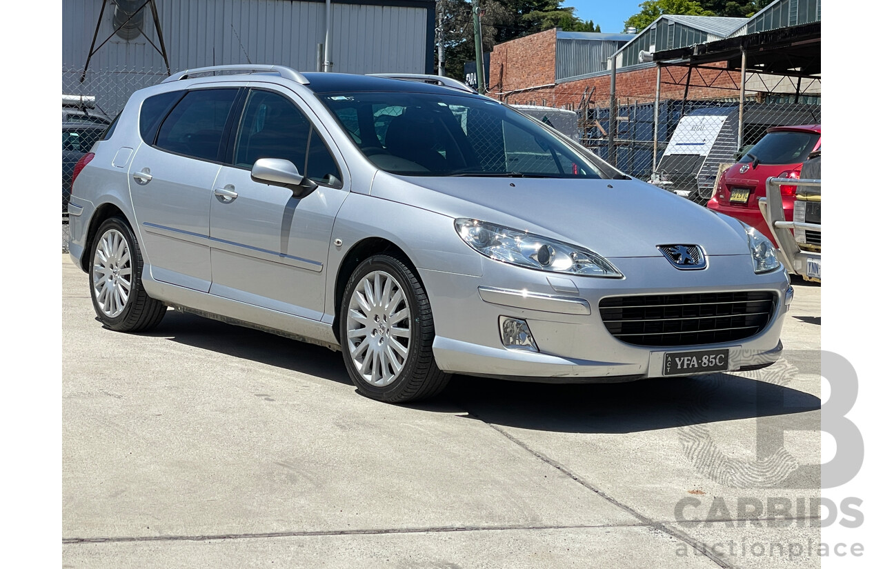 1/2008 Peugeot 407 SV HDi Touring MY07 4d Wagon Silver 2.7L