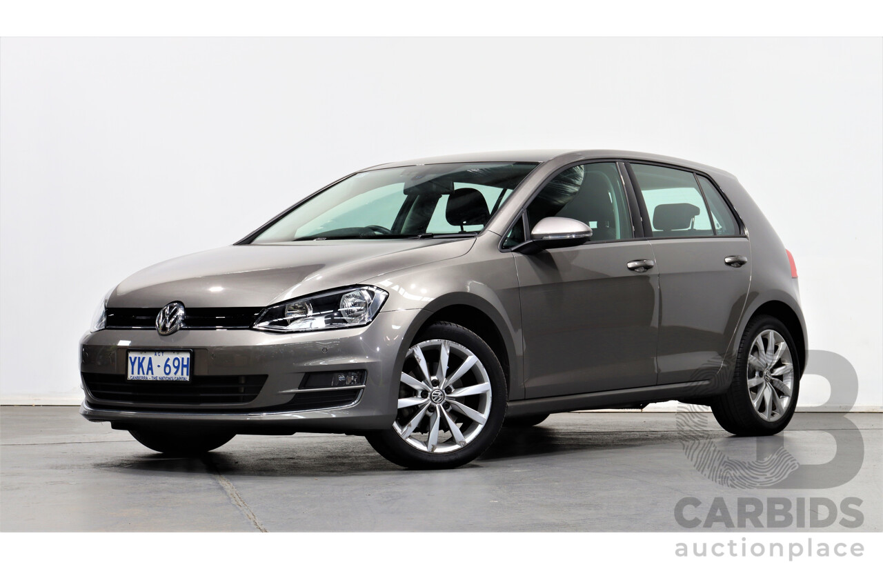 6/2014 Volkswagen Golf 90 TSI AU MY14 5d Hatchback Grey 1.4L Turbo
