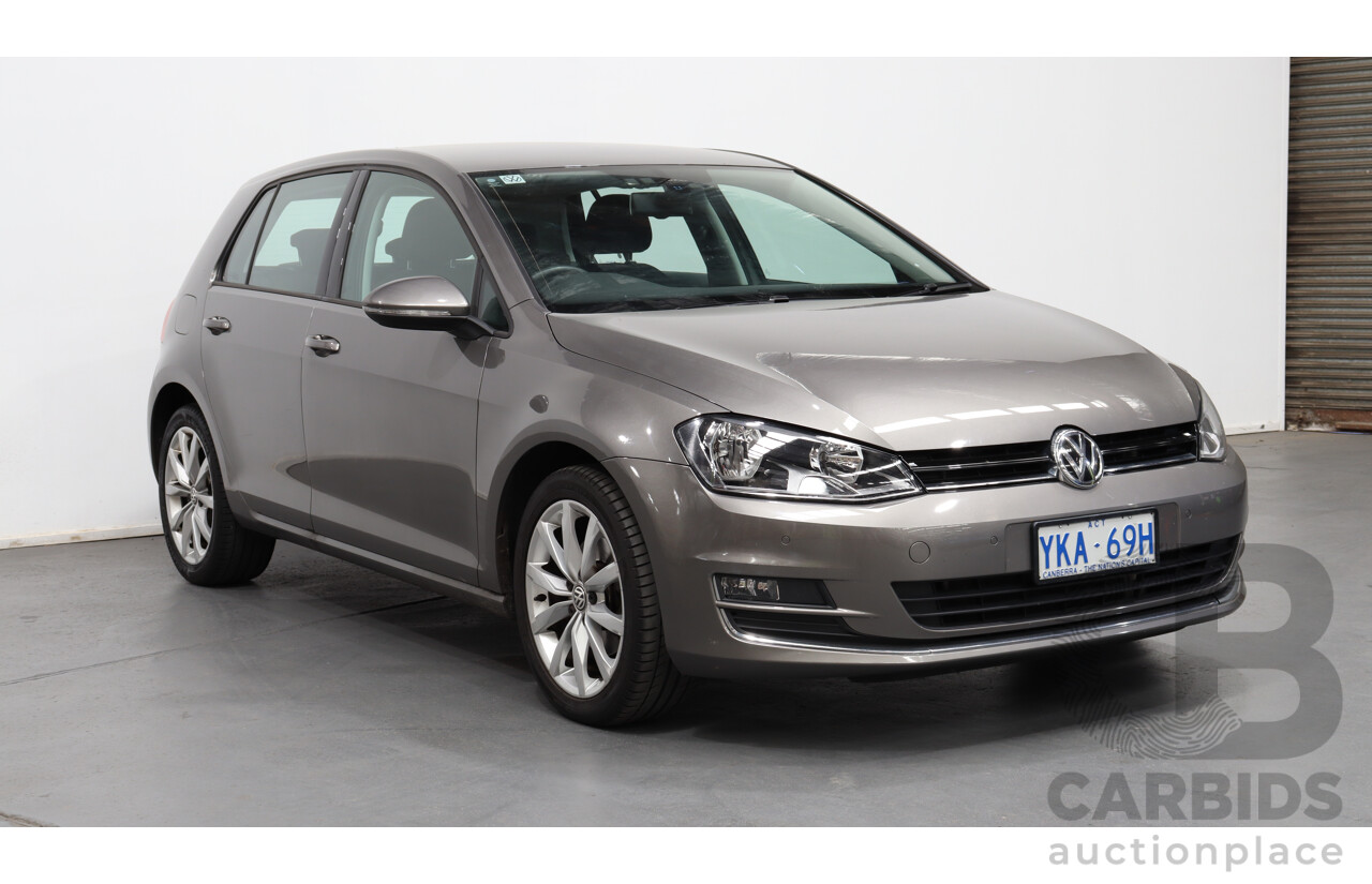 6/2014 Volkswagen Golf 90 TSI AU MY14 5d Hatchback Grey 1.4L Turbo