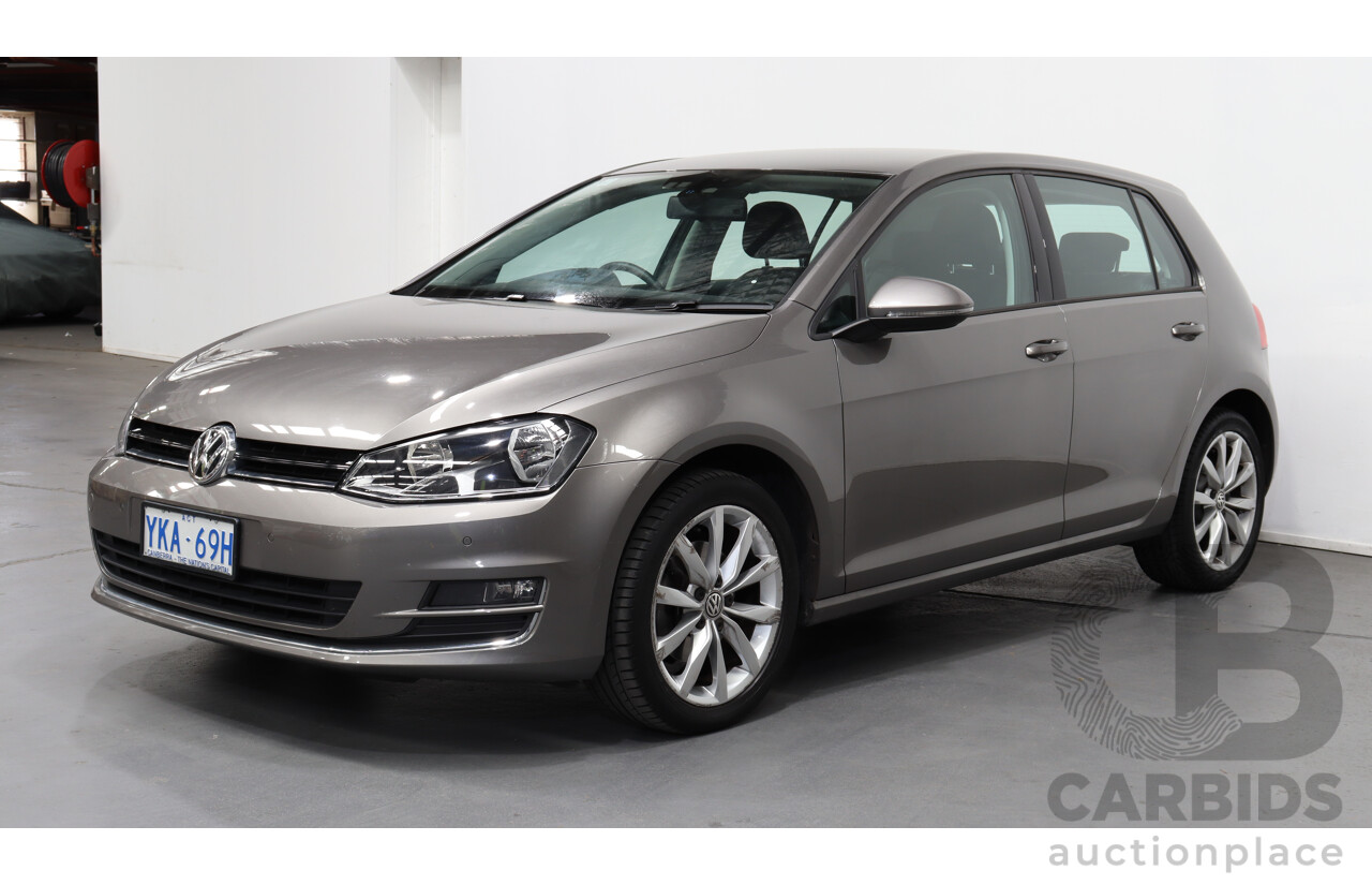 6/2014 Volkswagen Golf 90 TSI AU MY14 5d Hatchback Grey 1.4L Turbo
