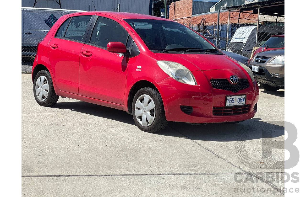 4/2008 Toyota Yaris YR NCP90R 08 UPGRADE 5d Hatchback Red 1.3L