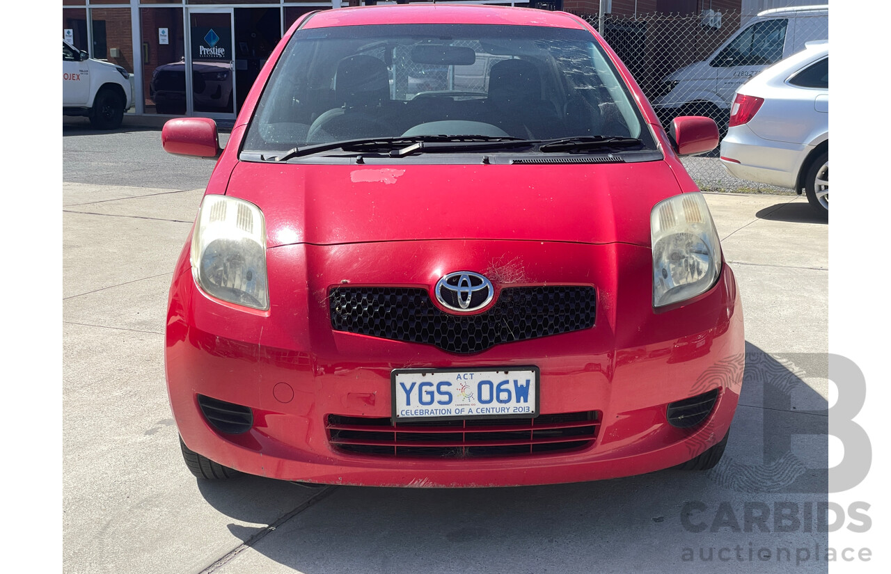 4/2008 Toyota Yaris YR NCP90R 08 UPGRADE 5d Hatchback Red 1.3L