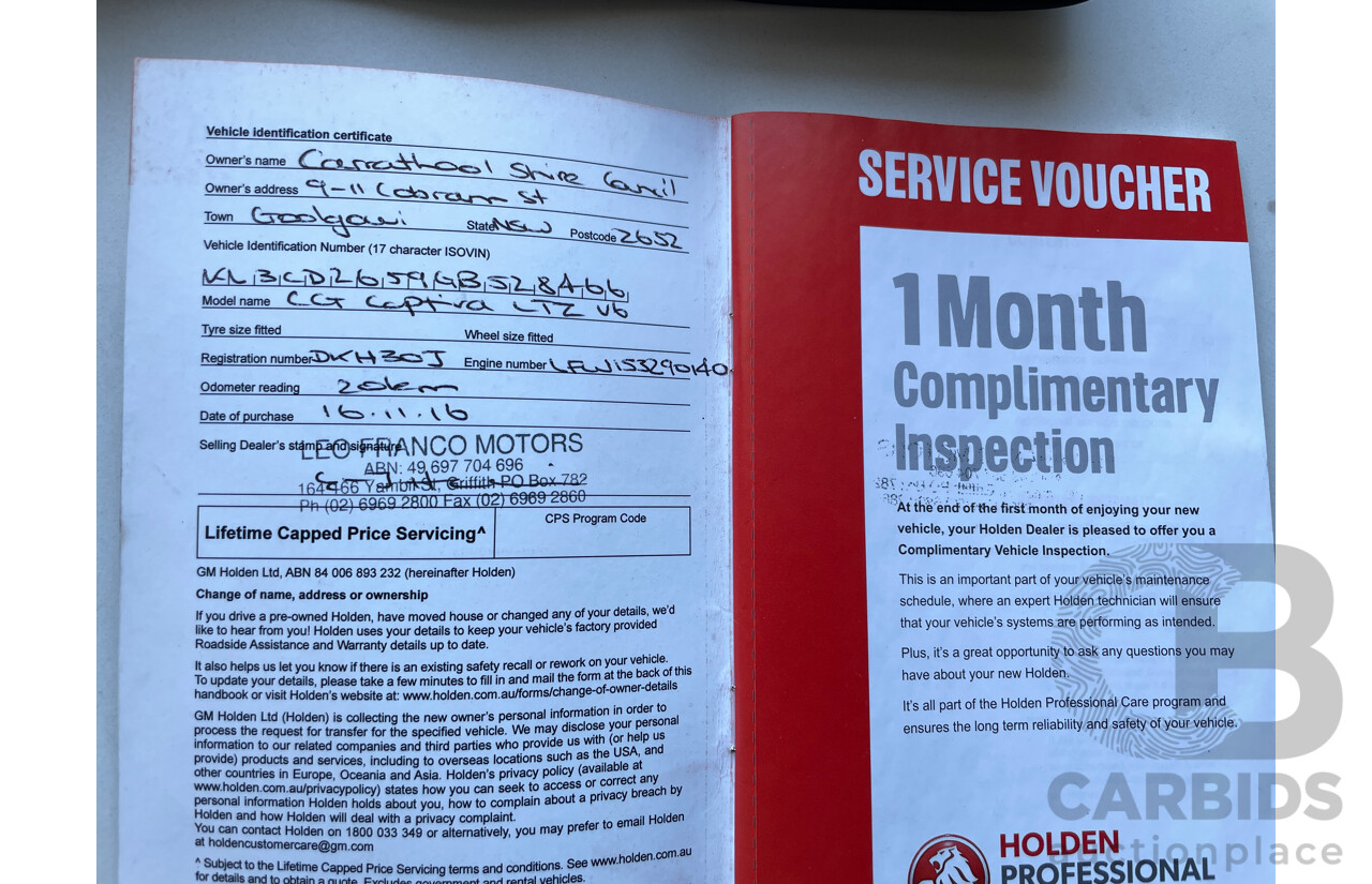 11/2016 Holden Captiva 7 LTZ (awd) CG MY15 4d Wagon Red 3.0L