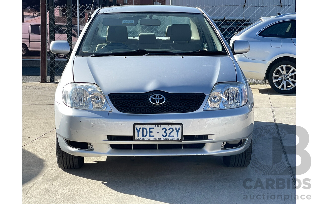 1/2004 Toyota Corolla Ascent ZZE122R 4d Sedan Silver 1.8L