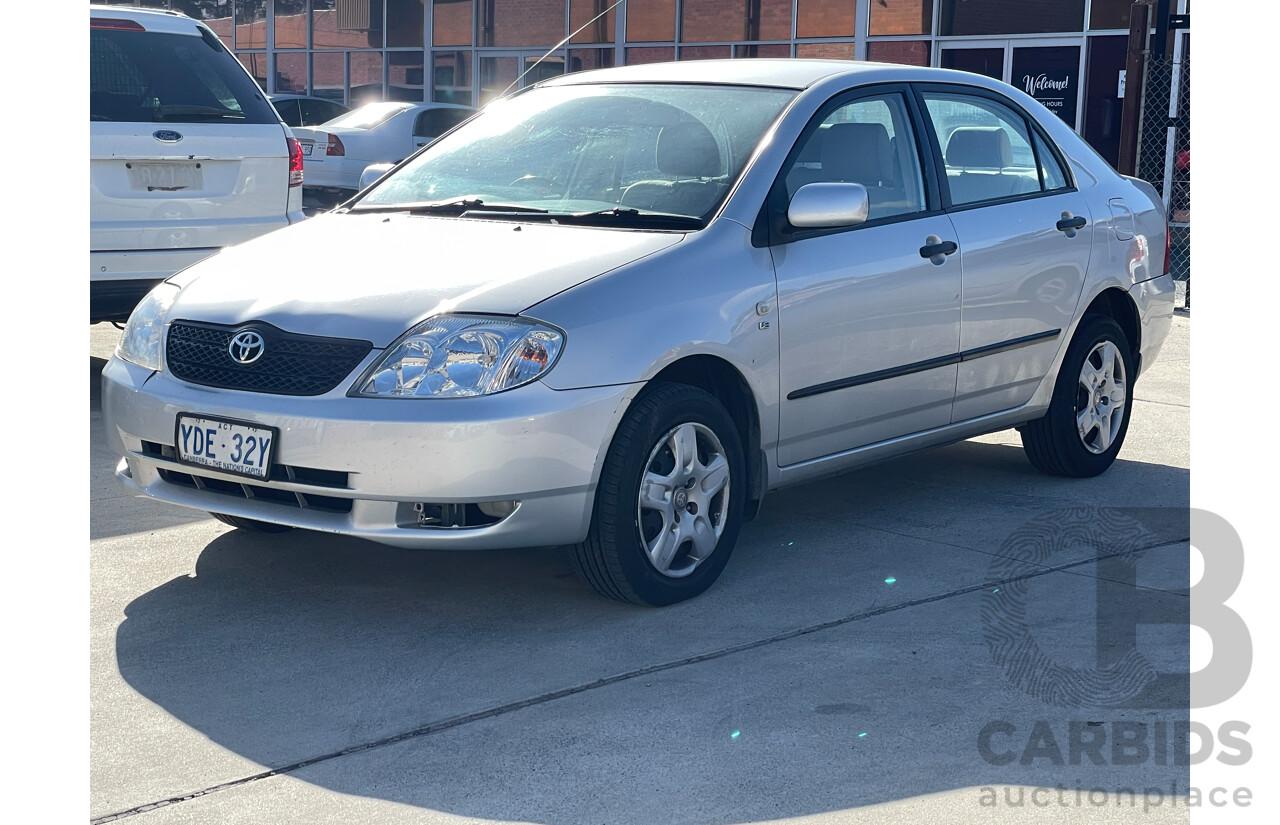 1/2004 Toyota Corolla Ascent ZZE122R 4d Sedan Silver 1.8L