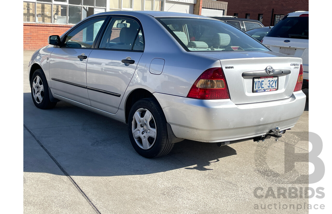 1/2004 Toyota Corolla Ascent ZZE122R 4d Sedan Silver 1.8L