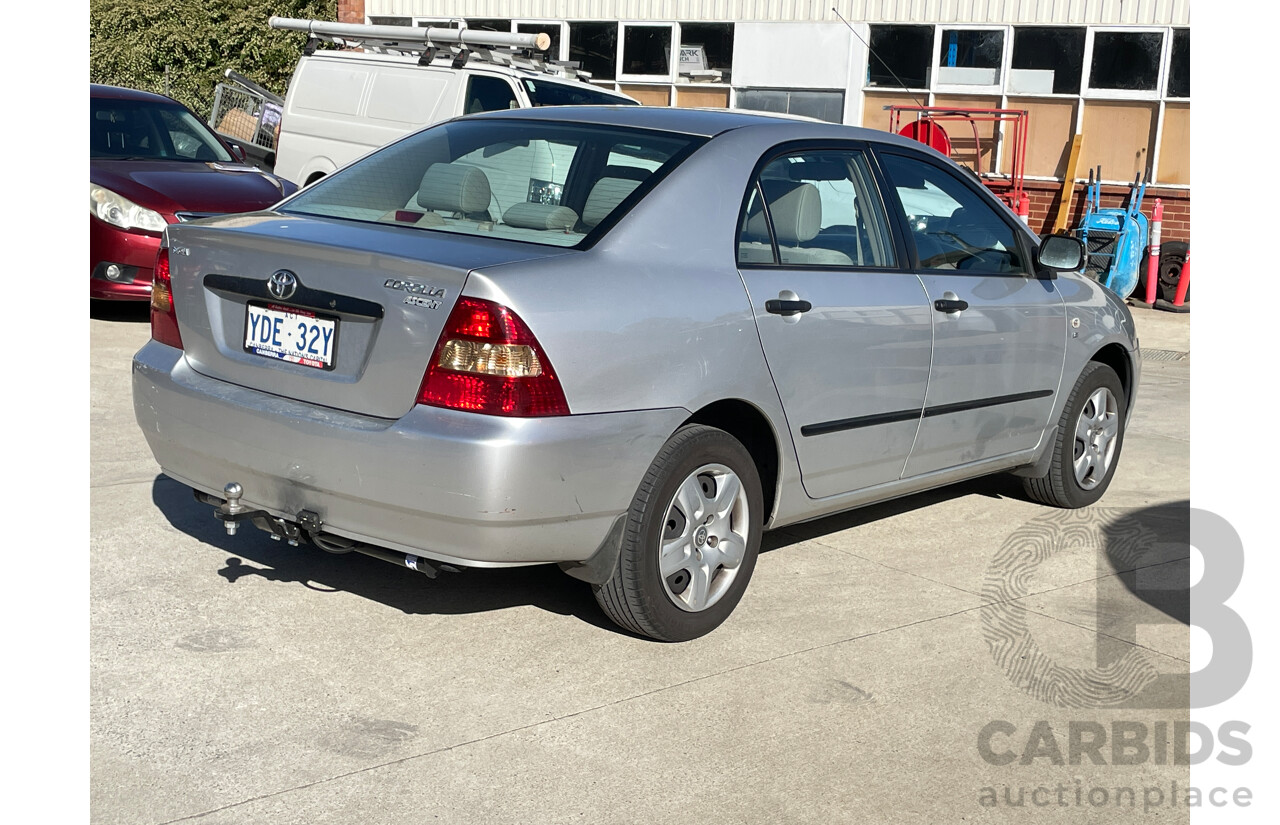 1/2004 Toyota Corolla Ascent ZZE122R 4d Sedan Silver 1.8L