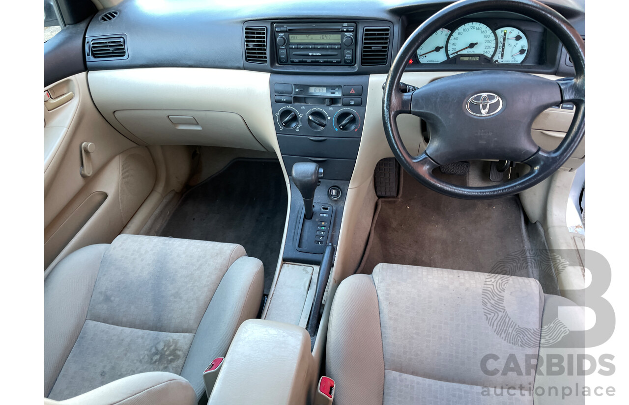 1/2004 Toyota Corolla Ascent ZZE122R 4d Sedan Silver 1.8L