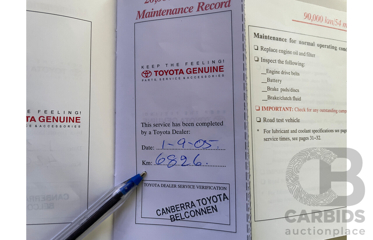 1/2004 Toyota Corolla Ascent ZZE122R 4d Sedan Silver 1.8L