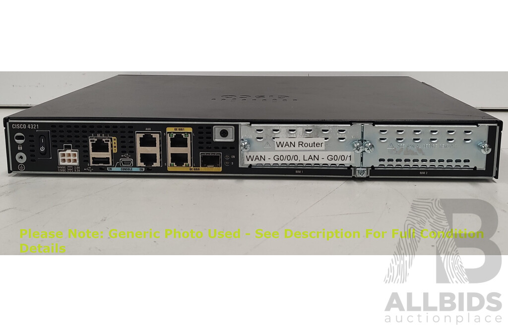 Cisco (ISR4321/K9) 4300 Series PoE Integrated Services Router