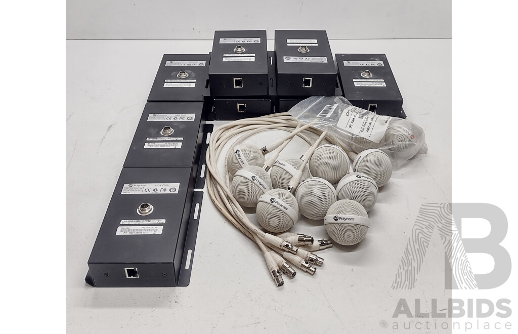 Polycom (HDX CMA) Ceiling Microphone Array - 9 Sets and 3 Spare Microphones