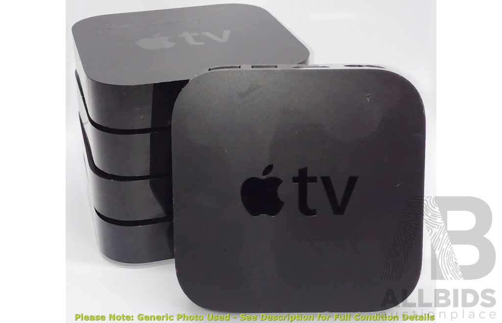 Apple TV (A1625) 4th Generation HD Media Streamer - Lot of Five
