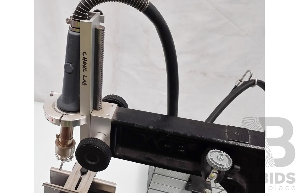 PACE PPS 95 BGA/SMD ThermoFlo Rework Station and Hakko 853 ESD Preheater With Pace Hot Air Handpiece and Clamp Stand Repair Platform