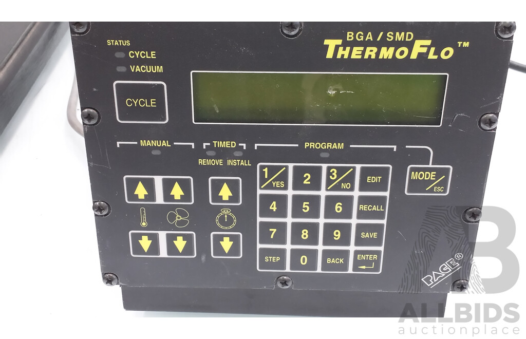 PACE PPS 95 BGA/SMD ThermoFlo Rework Station and Hakko 853 ESD Preheater With Pace Hot Air Handpiece and Clamp Stand Repair Platform