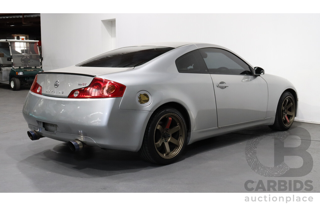 11/2004 Nissan Skyline V35 350GT 2d Coupe Silver 3.5L V6