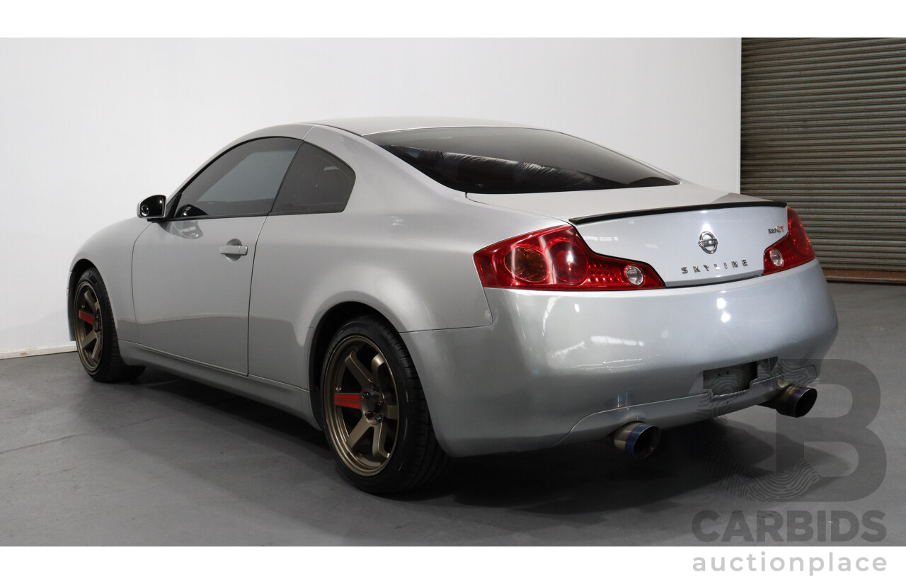 11/2004 Nissan Skyline V35 350GT 2d Coupe Silver 3.5L V6