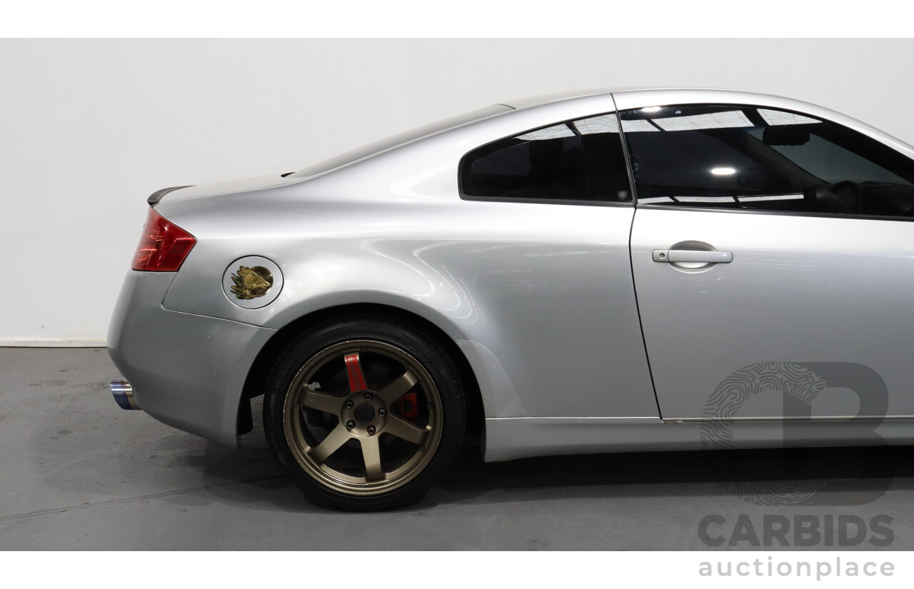 11/2004 Nissan Skyline V35 350GT 2d Coupe Silver 3.5L V6