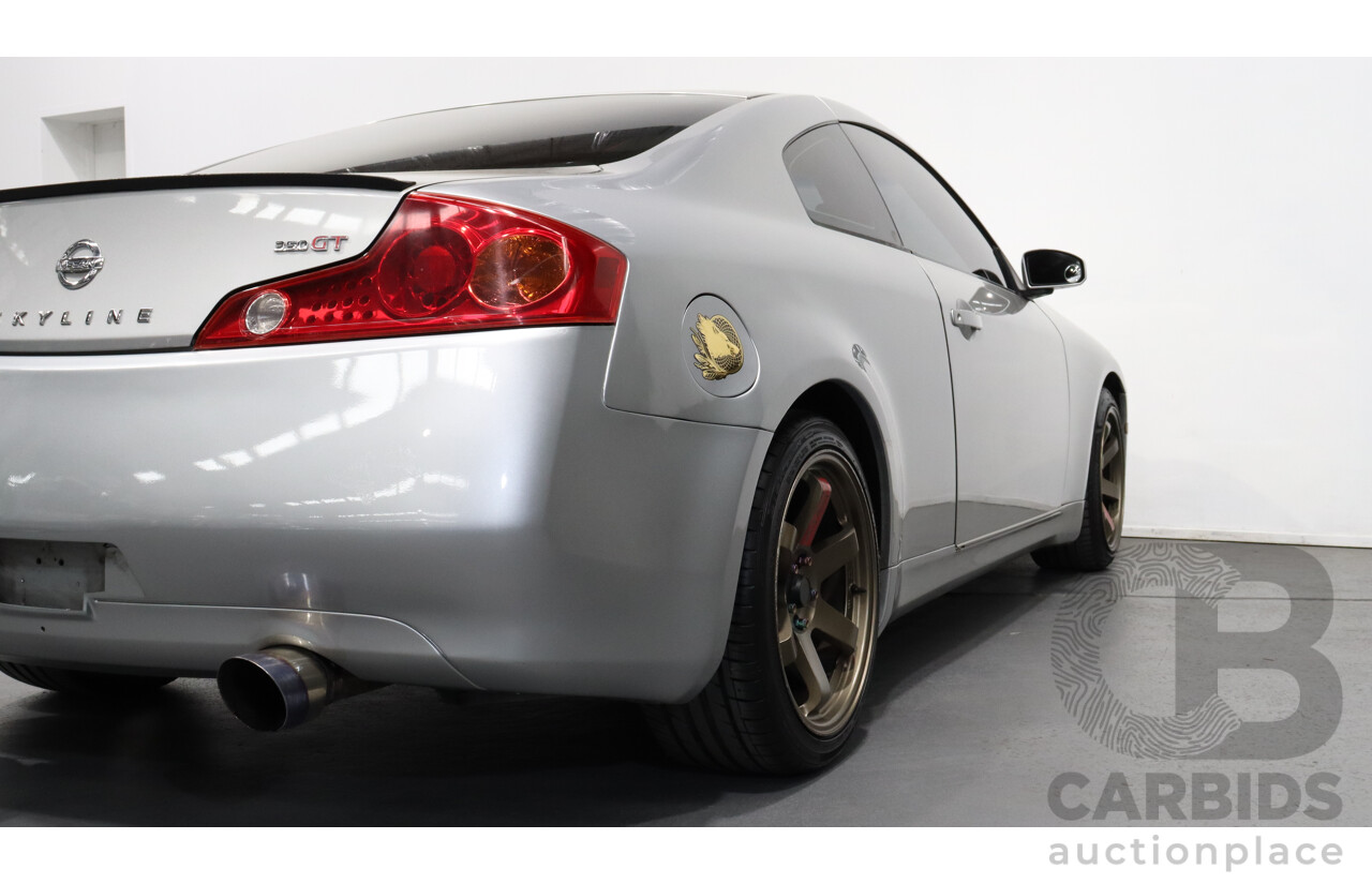 11/2004 Nissan Skyline V35 350GT 2d Coupe Silver 3.5L V6