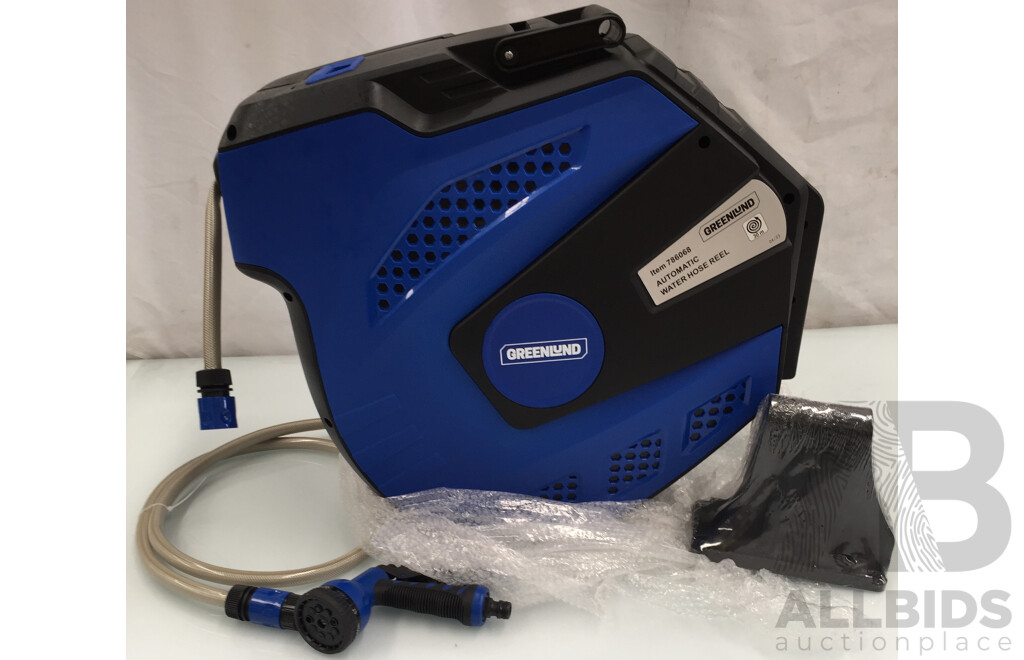 Greenlund 30m Automatic Water Garden Hose Reel - ORP $109.00
