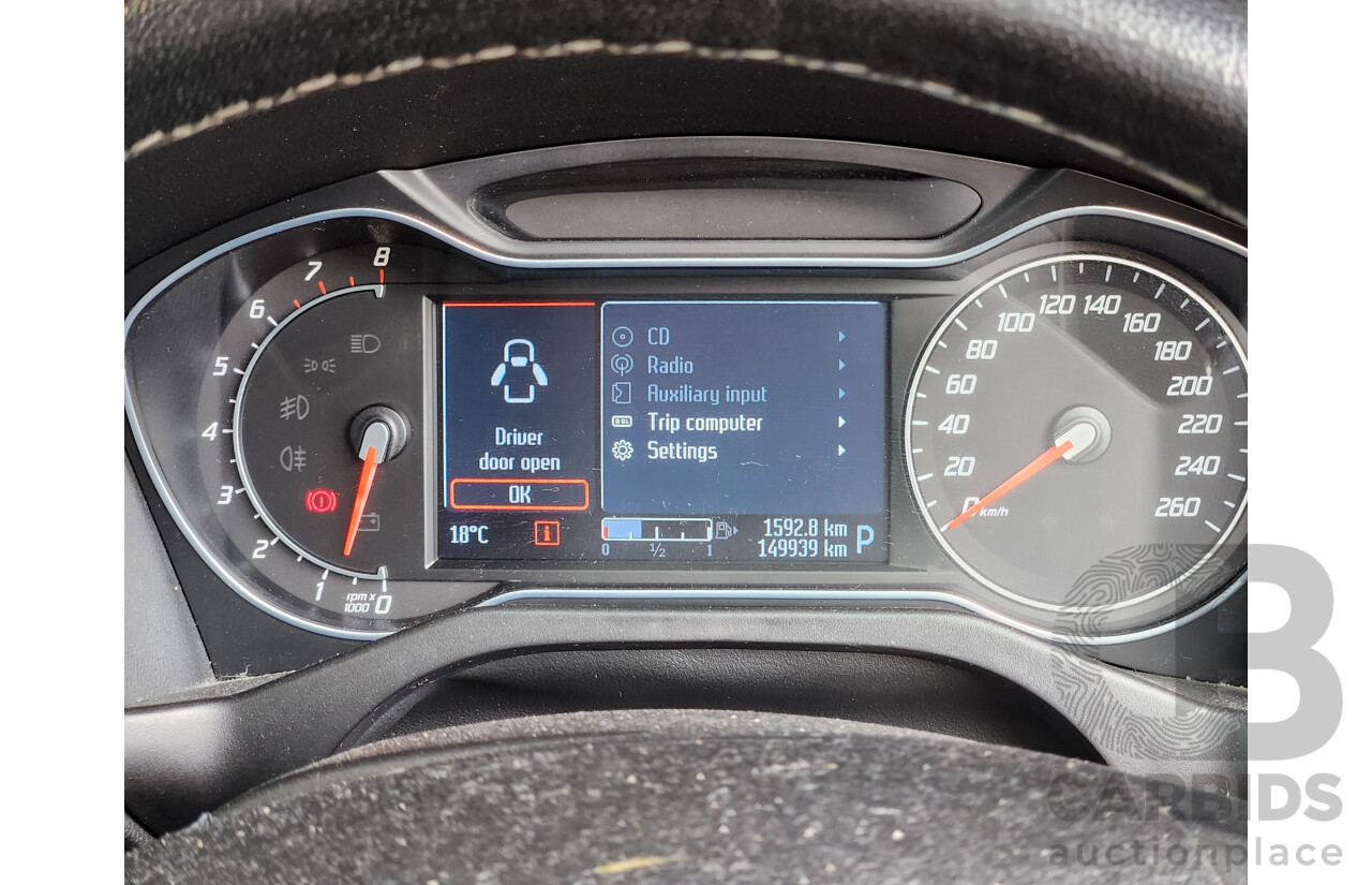 4/2012 Ford Mondeo Zetec Ecoboost MC 5d Hatchback Grey 2.0L Turbo