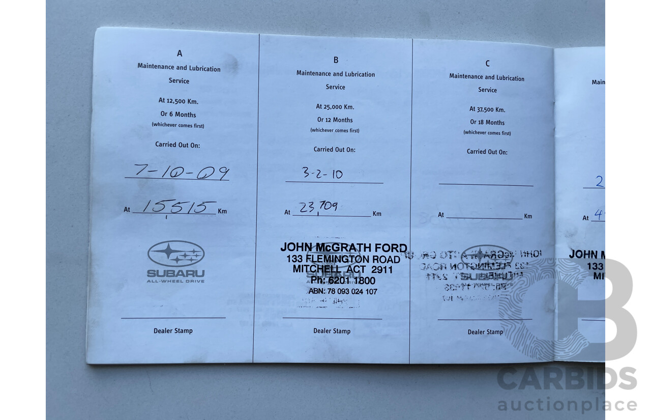 11/2008 Subaru Forester XS Premium MY09 4d Wagon White 2.5L