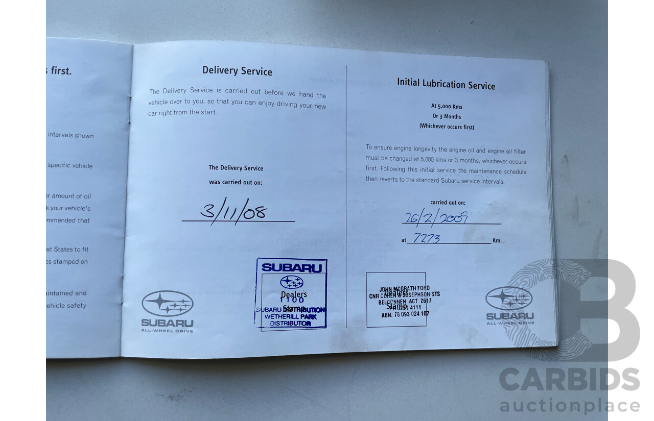 11/2008 Subaru Forester XS Premium MY09 4d Wagon White 2.5L