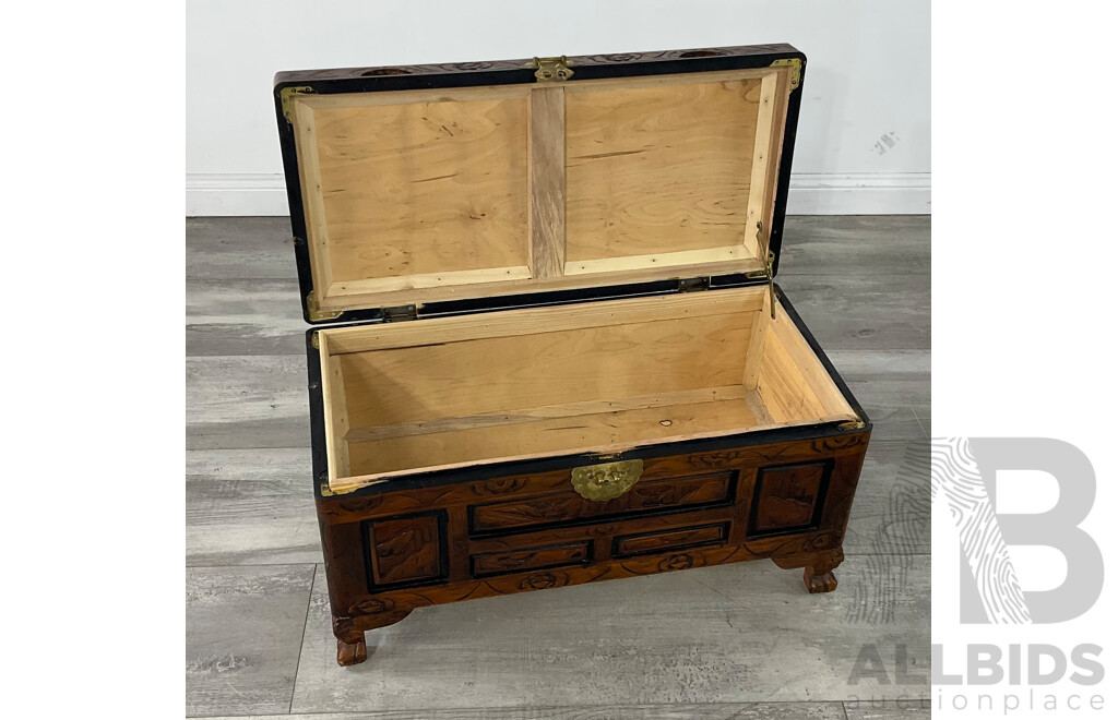 Small Carved Camphor Chest
