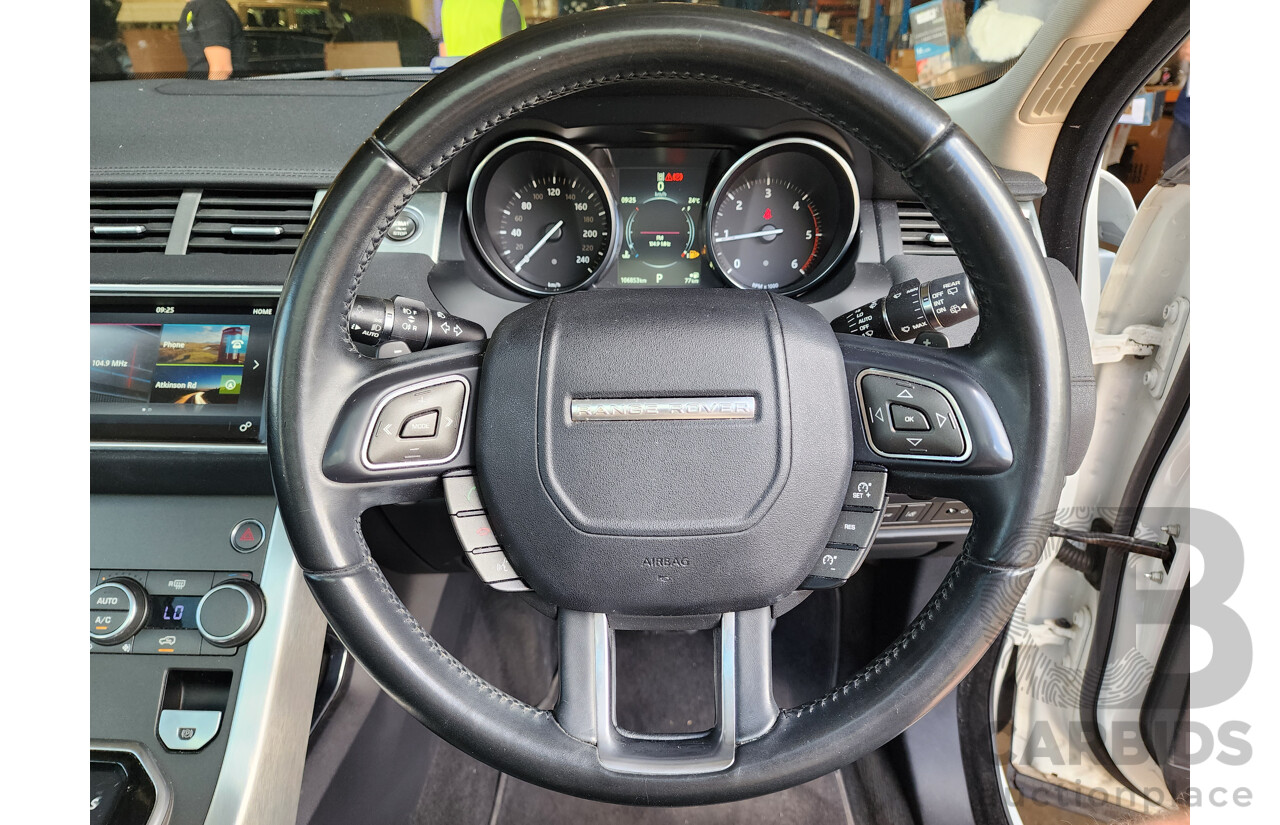 6/2016 Range Rover Evoque TD4 150 SE LV MY16.5 5d Wagon White 2.0L Turbo Diesel