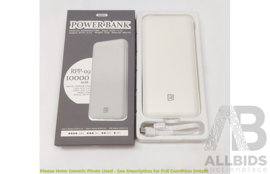 REMAX (RPP-119) 10,000mAh Powerbank - Lot 1524908 | ALLBIDS