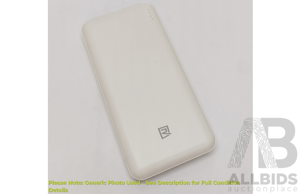 REMAX (RPP-119) 10,000mAh Powerbank (White) - Brand New - ORP $62.00 - Lot of Four