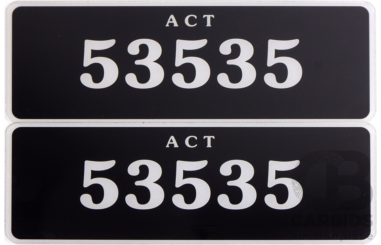 ACT 5-Digit Number Plate - 53535