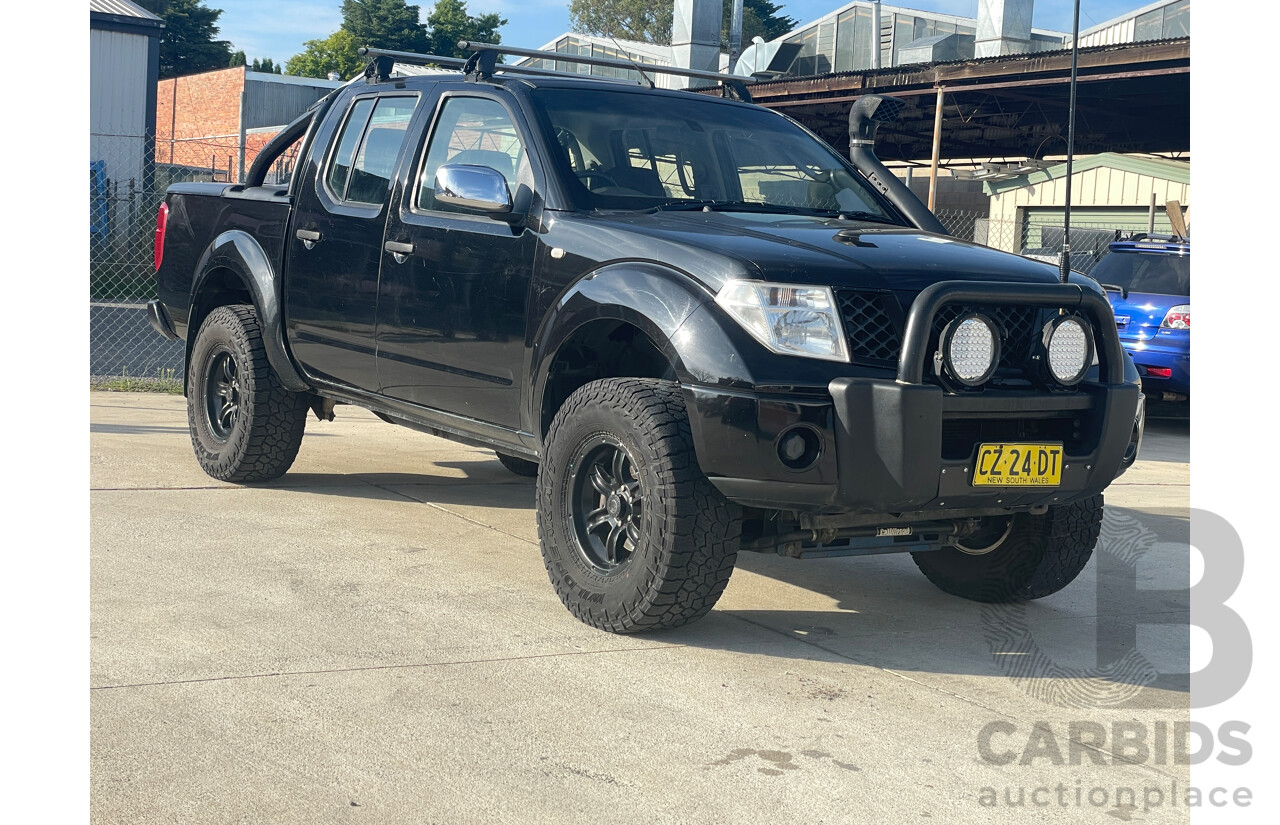 5/2007 Nissan Navara ST-X (4x4) D40 Dual Cab P/Up Black 2.5L