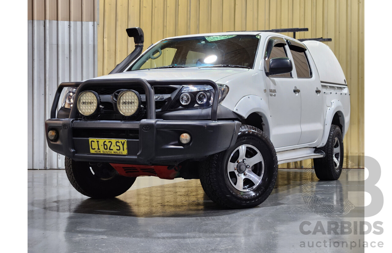 5/2007 Toyota Hilux SR (4x4) GGN25R 07 UPGRADE Dual Cab P/Up White 4.0L