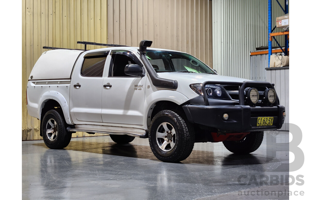 5/2007 Toyota Hilux SR (4x4) GGN25R 07 UPGRADE Dual Cab P/Up White 4.0L