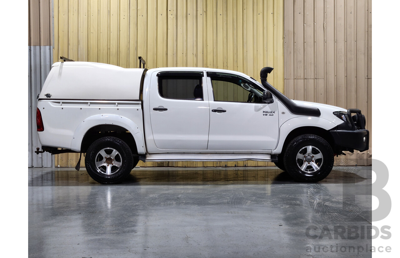 5/2007 Toyota Hilux SR (4x4) GGN25R 07 UPGRADE Dual Cab P/Up White 4.0L