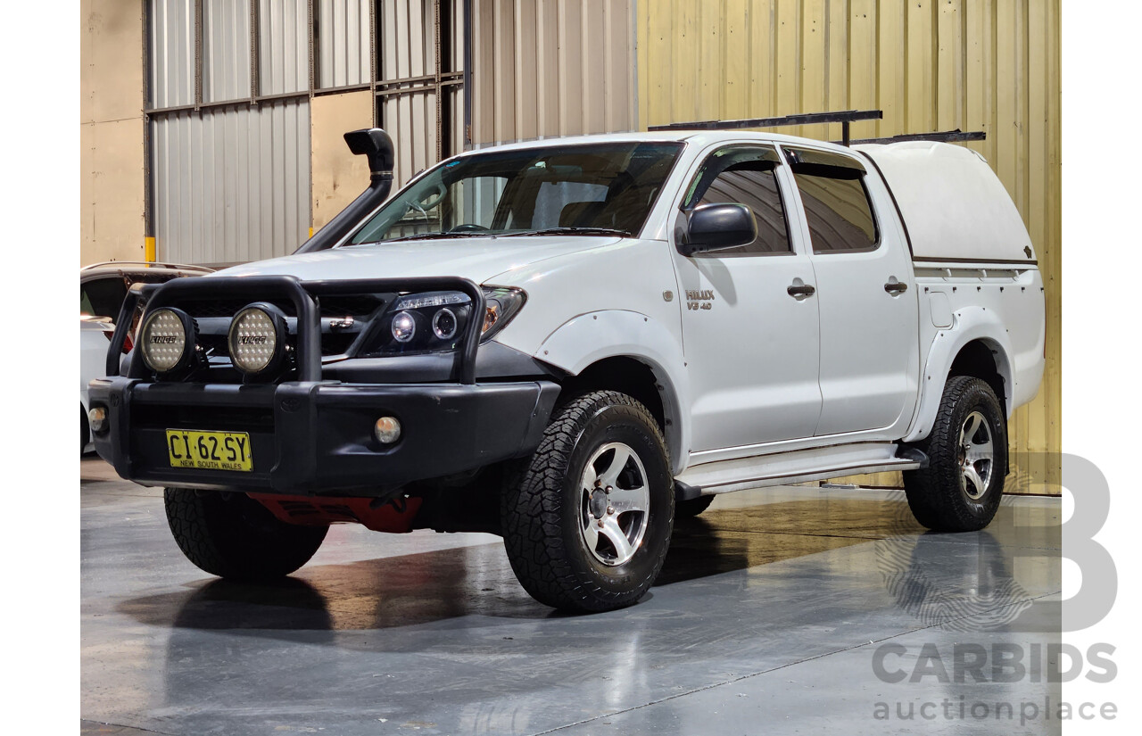 5/2007 Toyota Hilux SR (4x4) GGN25R 07 UPGRADE Dual Cab P/Up White 4.0L