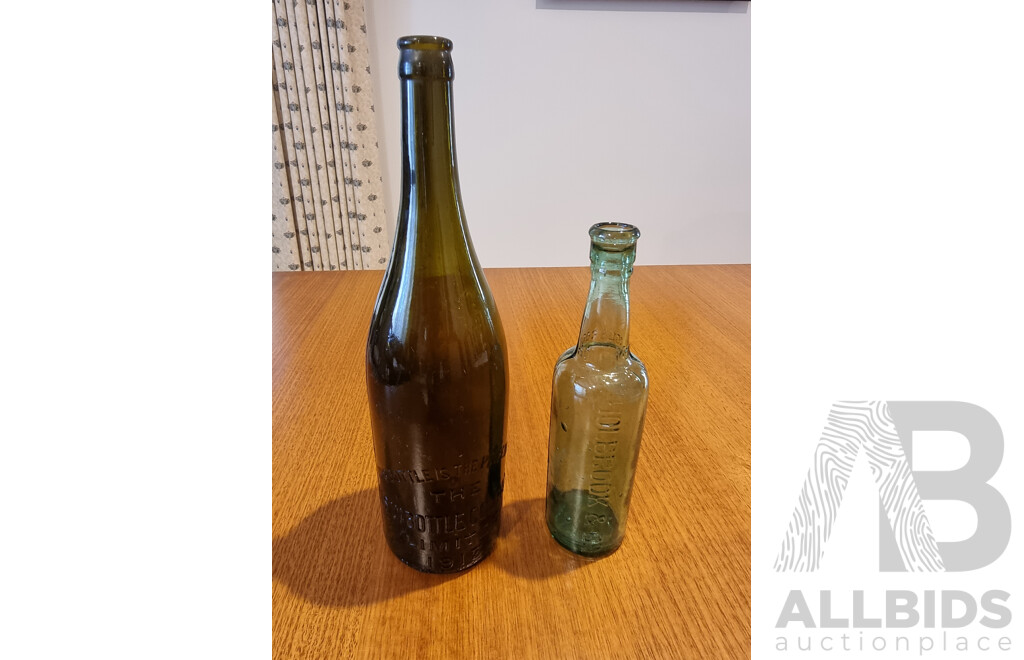 Antique/Vintage Bottles - NSW Bottle Co. and Holbrook and Co. - Quantity of 2