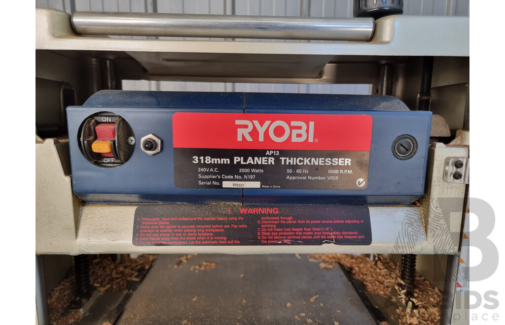 RYOBI AP13 Planer and Thicknesser