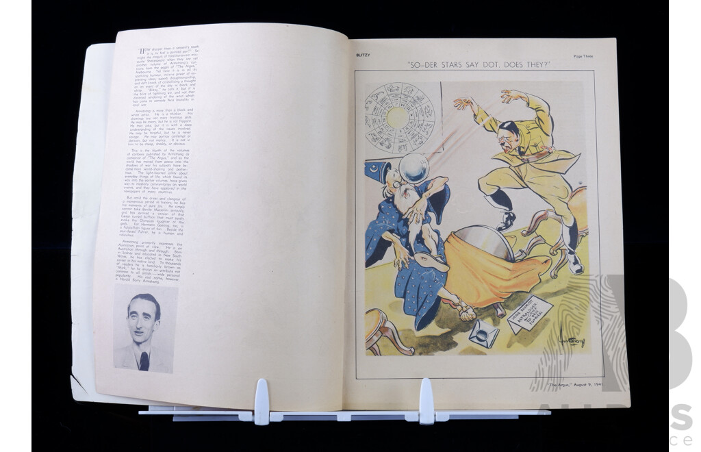 'Blitzy' a Third Volume of War Cartoons by Armstron of 'the Argus' September 1940 to Septamber 1941