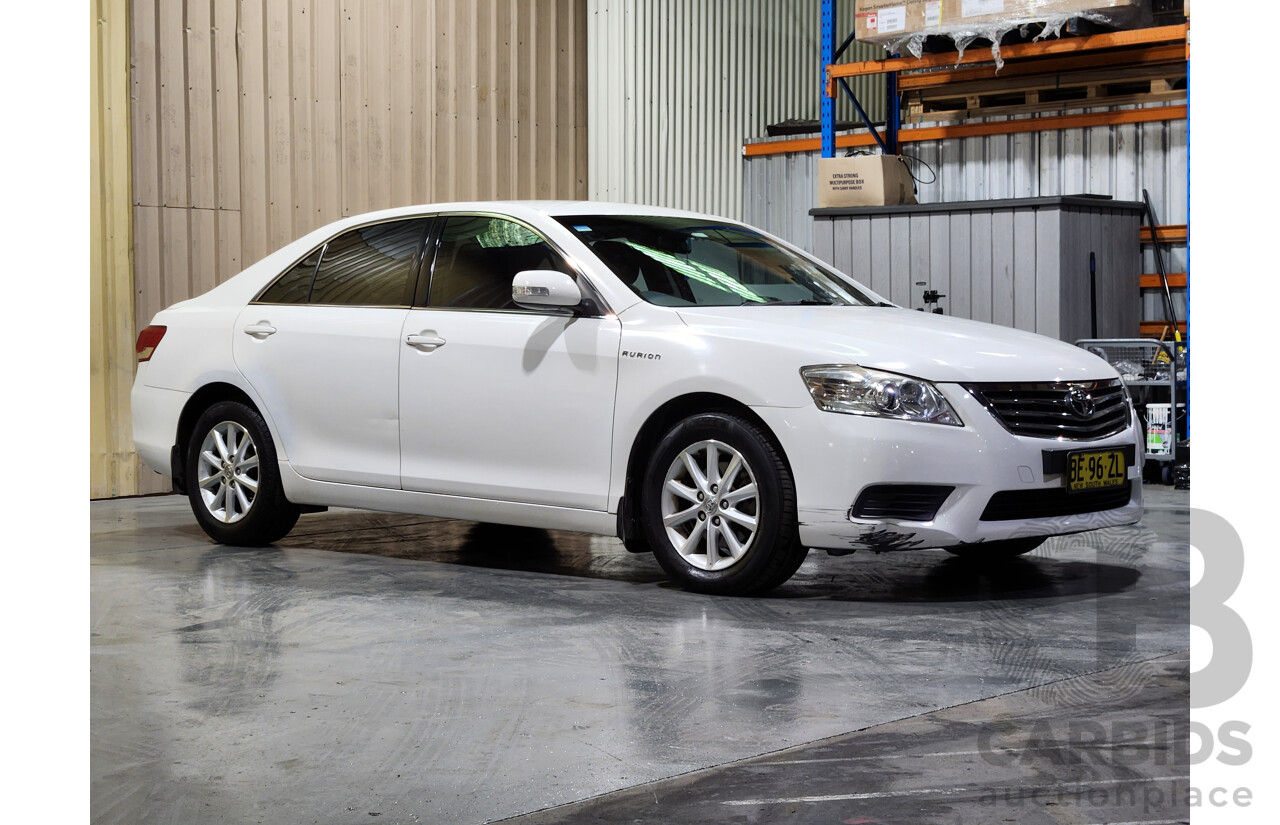 2/2010 Toyota Aurion AT-X GSV40R 09 UPGRADE 4d Sedan Diamond White 3.5L