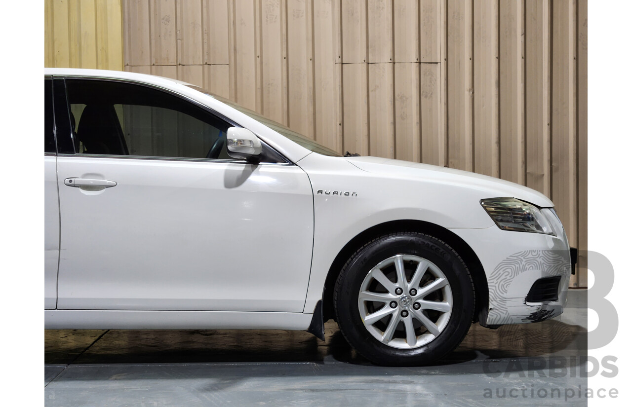 2/2010 Toyota Aurion AT-X GSV40R 09 UPGRADE 4d Sedan Diamond White 3.5L