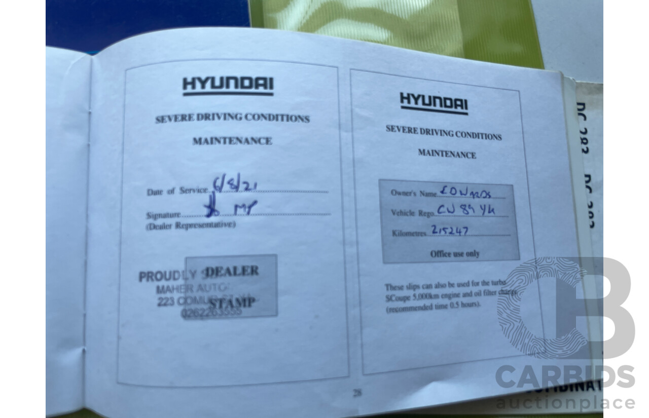 2/1996 Hyundai Lantra GL J2 4d Sedan White 1.8L