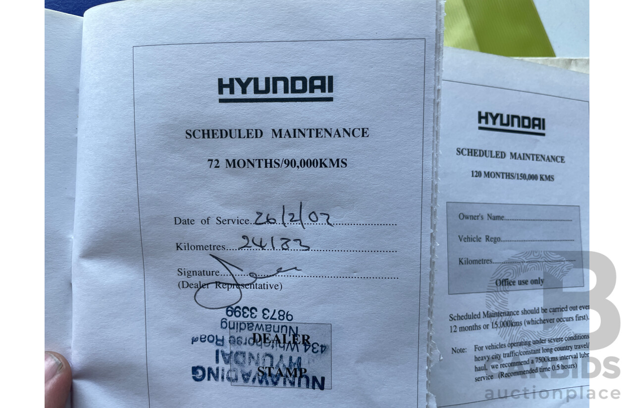 2/1996 Hyundai Lantra GL J2 4d Sedan White 1.8L